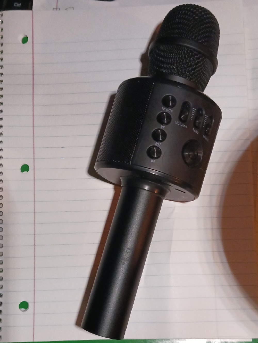 Wireless Bluetooth Karaoke Handheld Microphone - Black